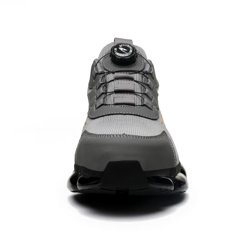 Rotary Buckle Work Safety Shoes For Men and Women Air Soft Sole Lightweight Protective Work Sneakers Men Breathable Boots - Shoppiline