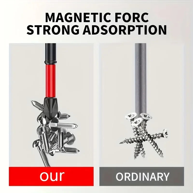 Magnetic Non-Slip Drill Bit Set 3/6/12 Pieces, S2 Steel, Crosshead and Impact Drill Bits, Suitable for Electric and Hand Drivers