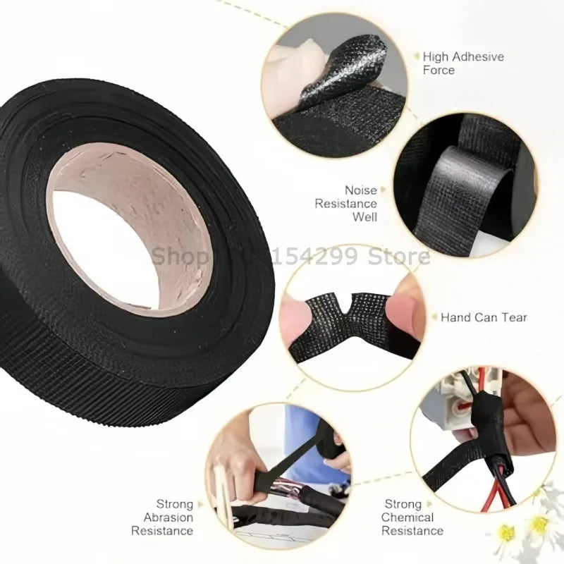 9/15/25/32/50MM Tape Car Engine Compartment Car with High Temperature Resistance Insulation Flame Retardant Electrical Tape