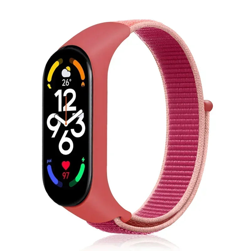 Nylon loop Mi band 4 5 6 Strap Replacement Soft Adjustable Wrist Watchband Pulsera correa For Xiaomi Mi band 3 4 5 6 7 Bracelet