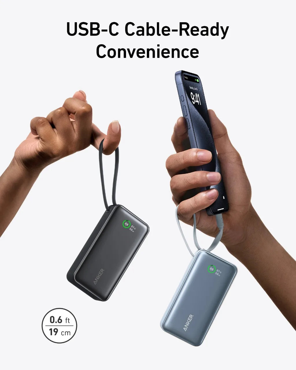 Anker Nano Power Bank 10000mAh PD 30W Spare Battery Portable Power Bank 10K Portable Charger with USB-C Cable for iPhone 17 - Shoppiline