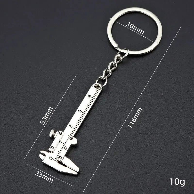 Mini vernier caliper bolso chaveiro ornamentos pequeno 3d móvel precisão medida ferramenta acessórios slider régua liga