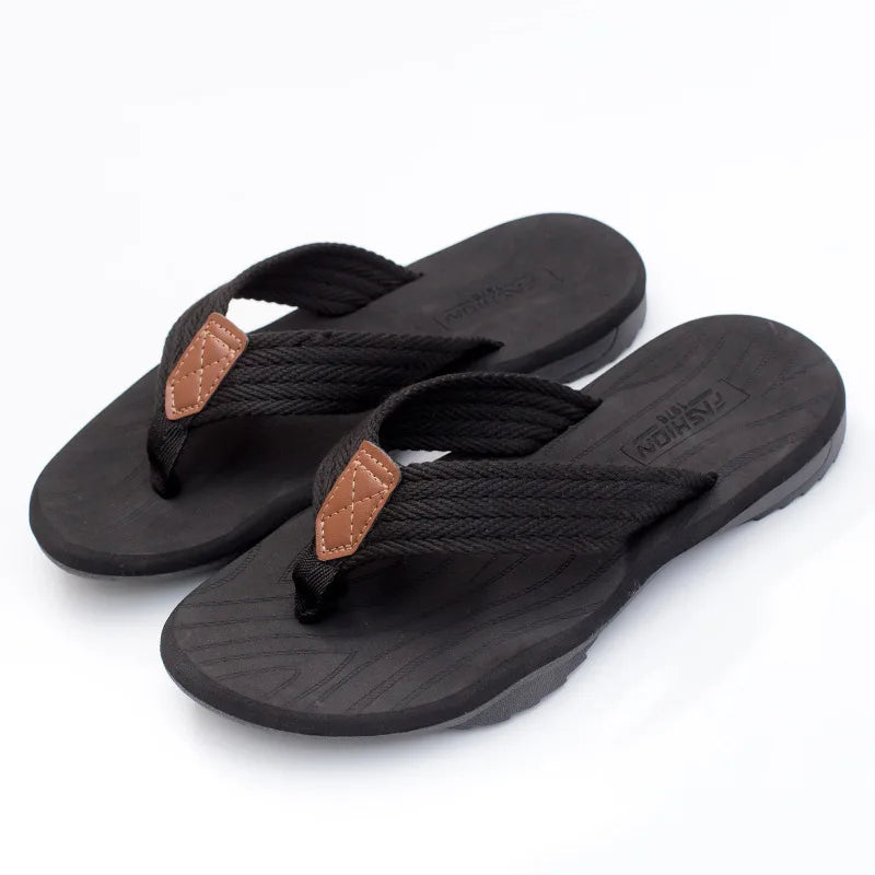 2025 High Quality Brand Men Flip Flops Summer Beach Flip Flops Men Fashion Breathable Casual Men Beach Slippers Summer Outdoor