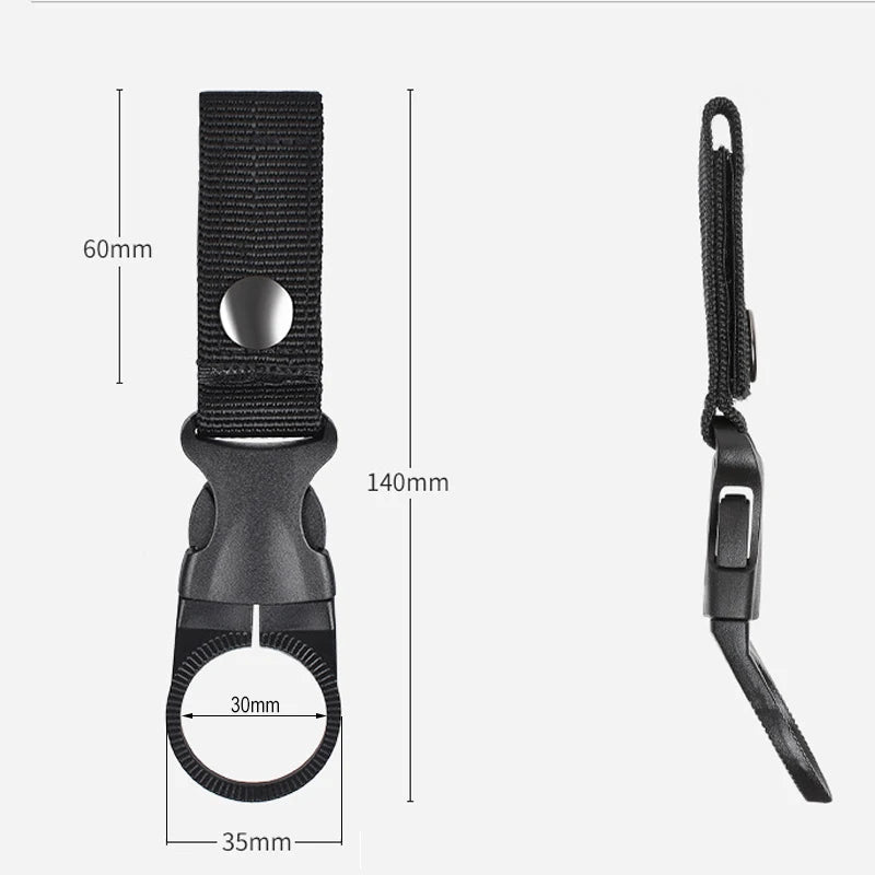 Webbing Water Bottle Holder Climbing Carabiner Belt Backpack Hanger Hooks Clip Multifunction Water Bottle Nylon Buckle Hook Clip