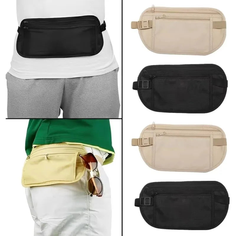 1/2pcs Sport Running Wais Bag Invisible Travel Waist Packs Pouch For Passport Money Belt Bag Hidden Security Wallet Gift Pack