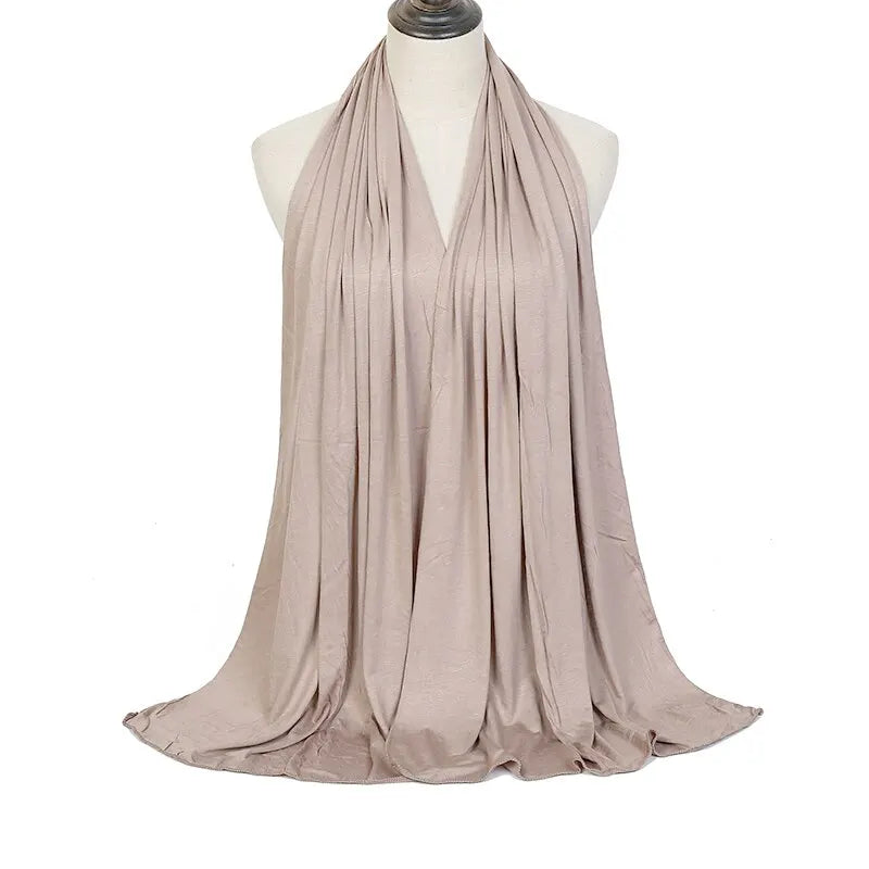 Modal Cotton Jersey Hijab Scarf For Women Stretch Shawl Plain Muslim Headband Fashion Solid Color Long Muffler 170*60cm