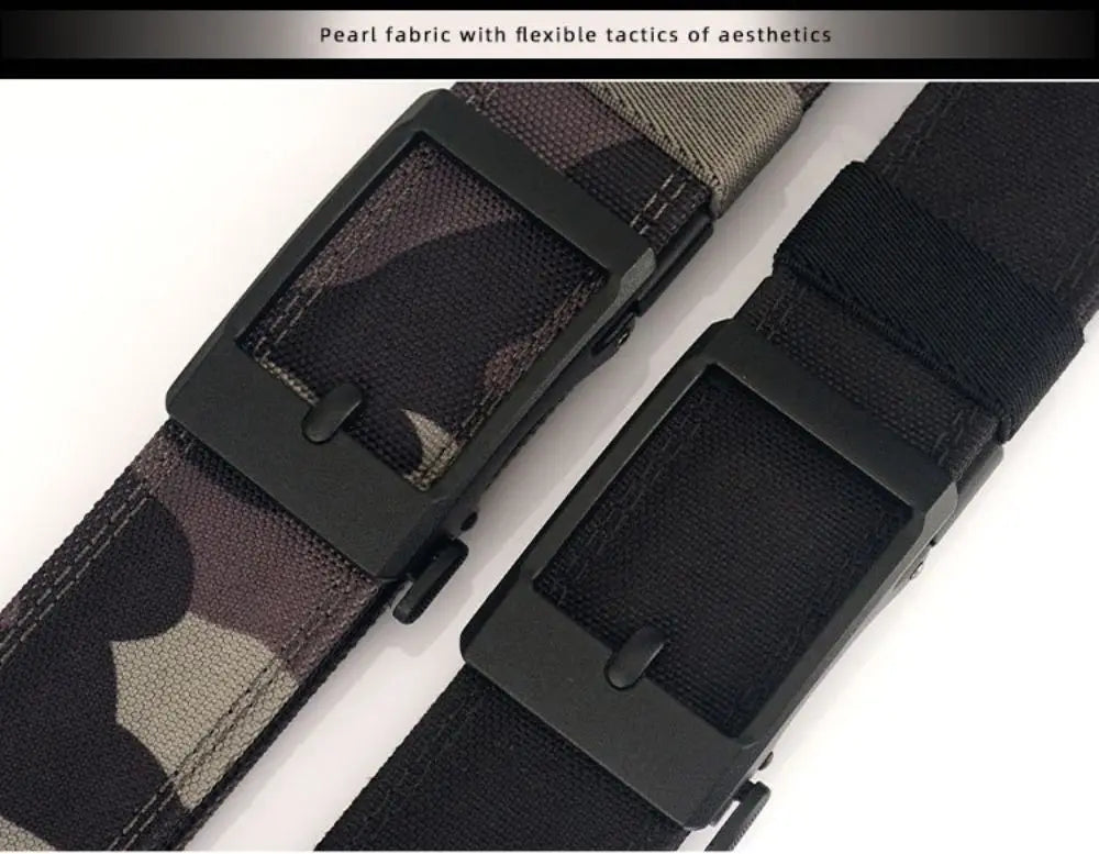 1pc Men's Belt Outdoor Multi Function Alloy Buckle Tactical Belt Canvas For Nylon Belt Training Quick Hanging Belts Neutral Belt