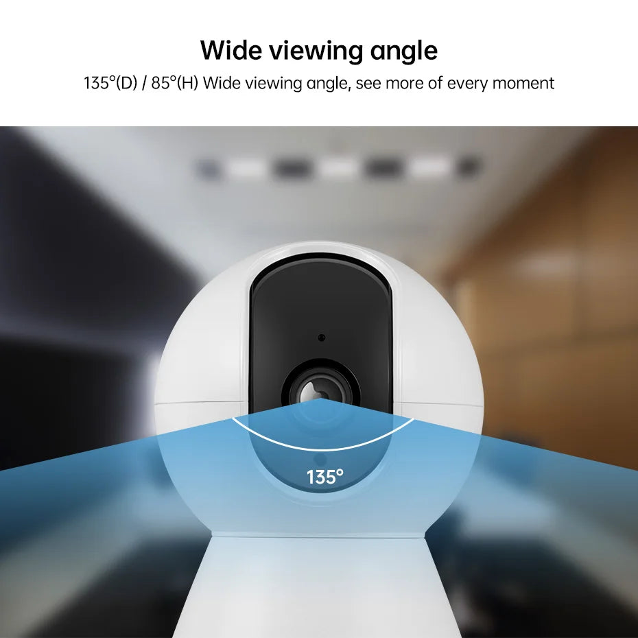 KERUI 5MP 4K WiFi IP Camera Works With Tuya Indoor Wireless Smart Home Security Human Detect Surveillance Camera Auto Tracking - Shoppiline