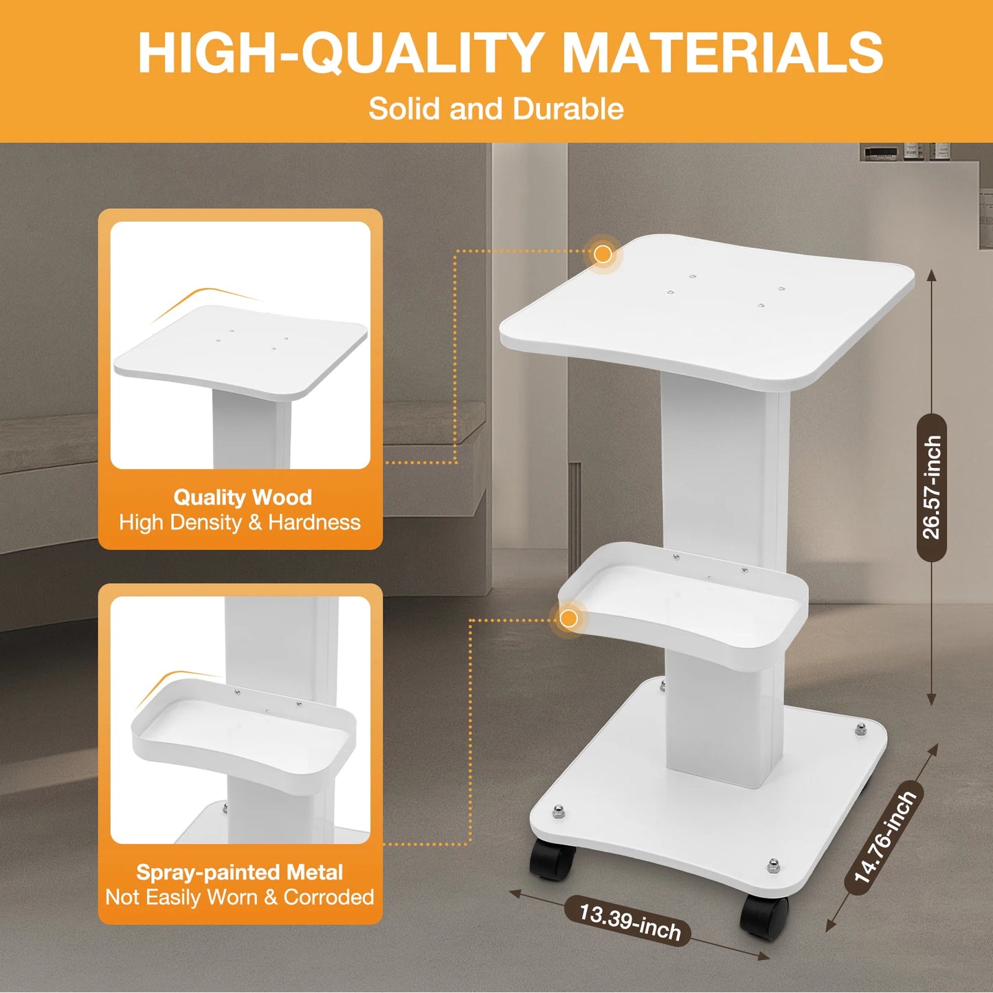 Salon Trolley Stand Beauty Instrument Beauty Auxiliary Trolley Organizer Cart With Wheel Spa Cart Equipment