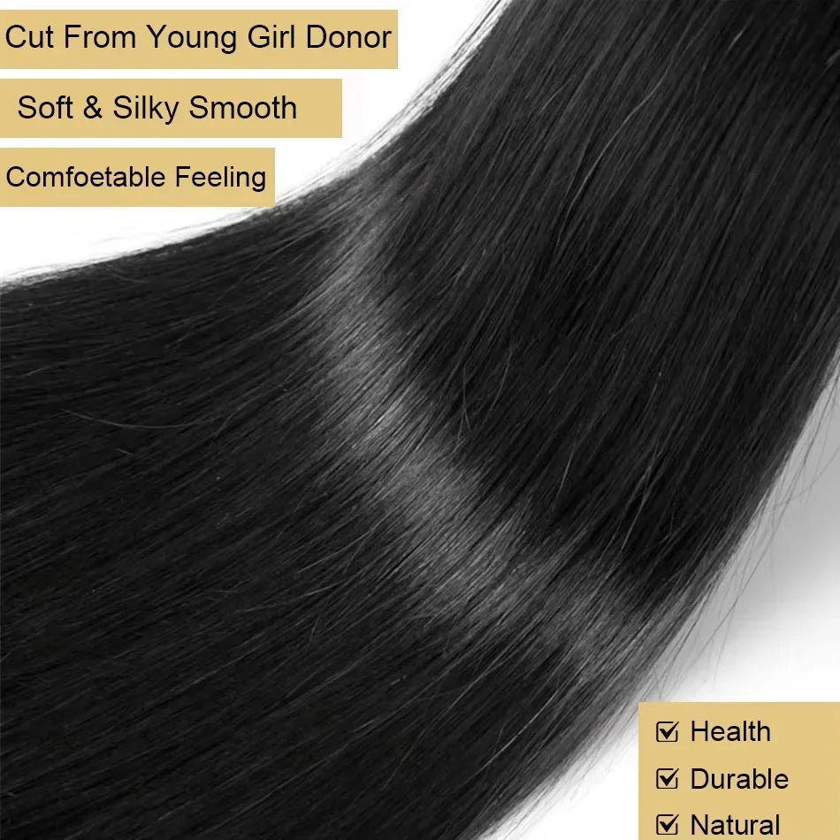 30 32 Inch Full Head Body Wave Bundles 100% Raw Human Hair Weaving Virgin Hair Extensions 1 3 4 Pcs Natural Black Color Double Weft Remy Hair Thick Full Ends Hair Bundles