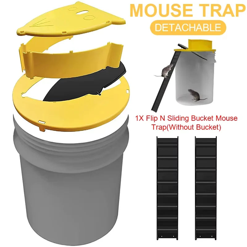 Intelligent Pitfall Mouse Catcher Trap Bucket Automatic Reset Flipping Sliding Bucket Lid Automatic Reset After Catching Mice - Shoppiline