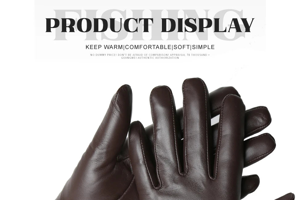 Women's sheepskin gloves winter warm plus velvet short thin touch screen driving color women's leather gloves good quality -2226