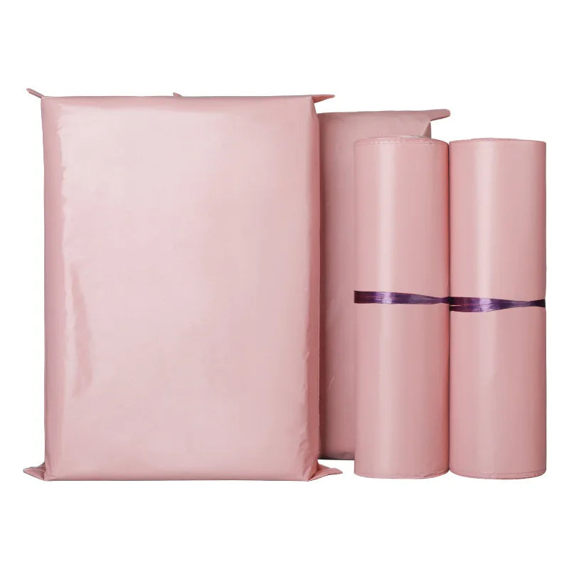 100Pcs Lotus Root Powder Envelope Storage Bags PE Plastic Courier Shipping Bag Waterproof Self Adhesive Seal Pouch Mailing Bags