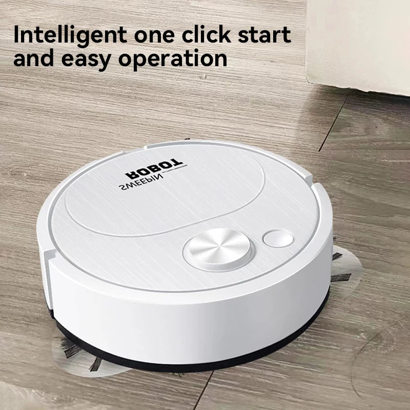 Automatic Electric Floor Vacuum Cleaner 3-in-1 1500Pa USB Rechargeable Wireless Sweeping Mop for Home Office Use