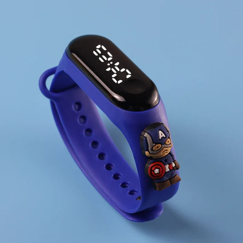 Mode Mickey Kinderuhren für Mädchen Elektronisches Armband Sport Touch LED Spiderman Puppe Kinderuhr Frauen Wasserdichte Uhr