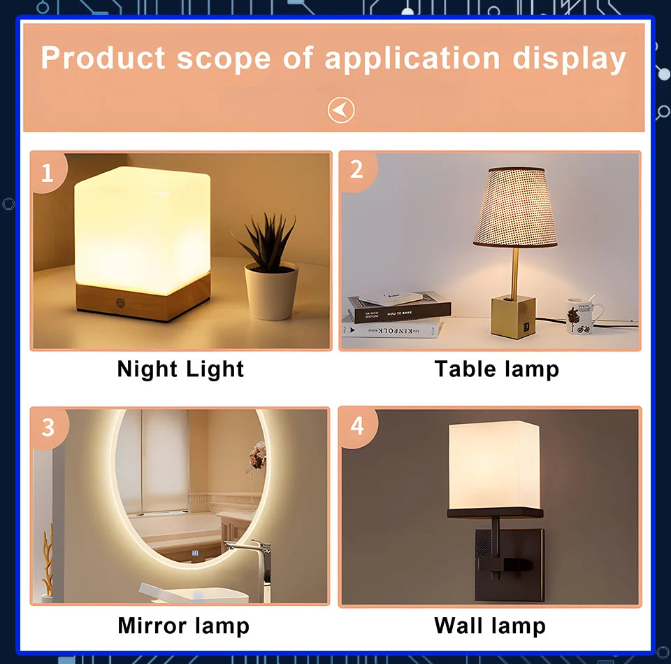 Double Layer USB Female Base Type-C Socket with Cable Connector Female USB Lamp Charging Power Socket for Electronics