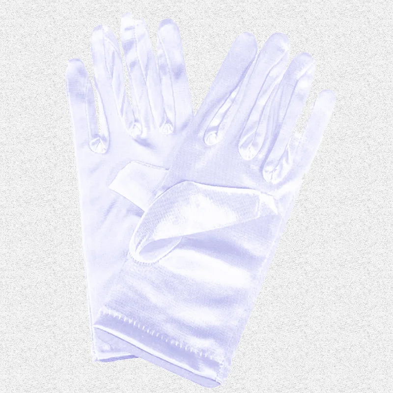 Élégants Gants de Mariée Longs en Satin Blanc Ivoire pour Femmes, Gants de Soirée Opéra Bal Costumé à Doigts Complets, 1 Paire
