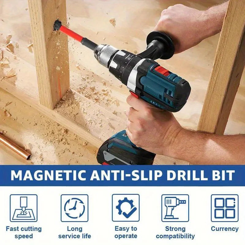 Magnetic Non-Slip Drill Bit Set 3/6/12 Pieces, S2 Steel, Crosshead and Impact Drill Bits, Suitable for Electric and Hand Drivers