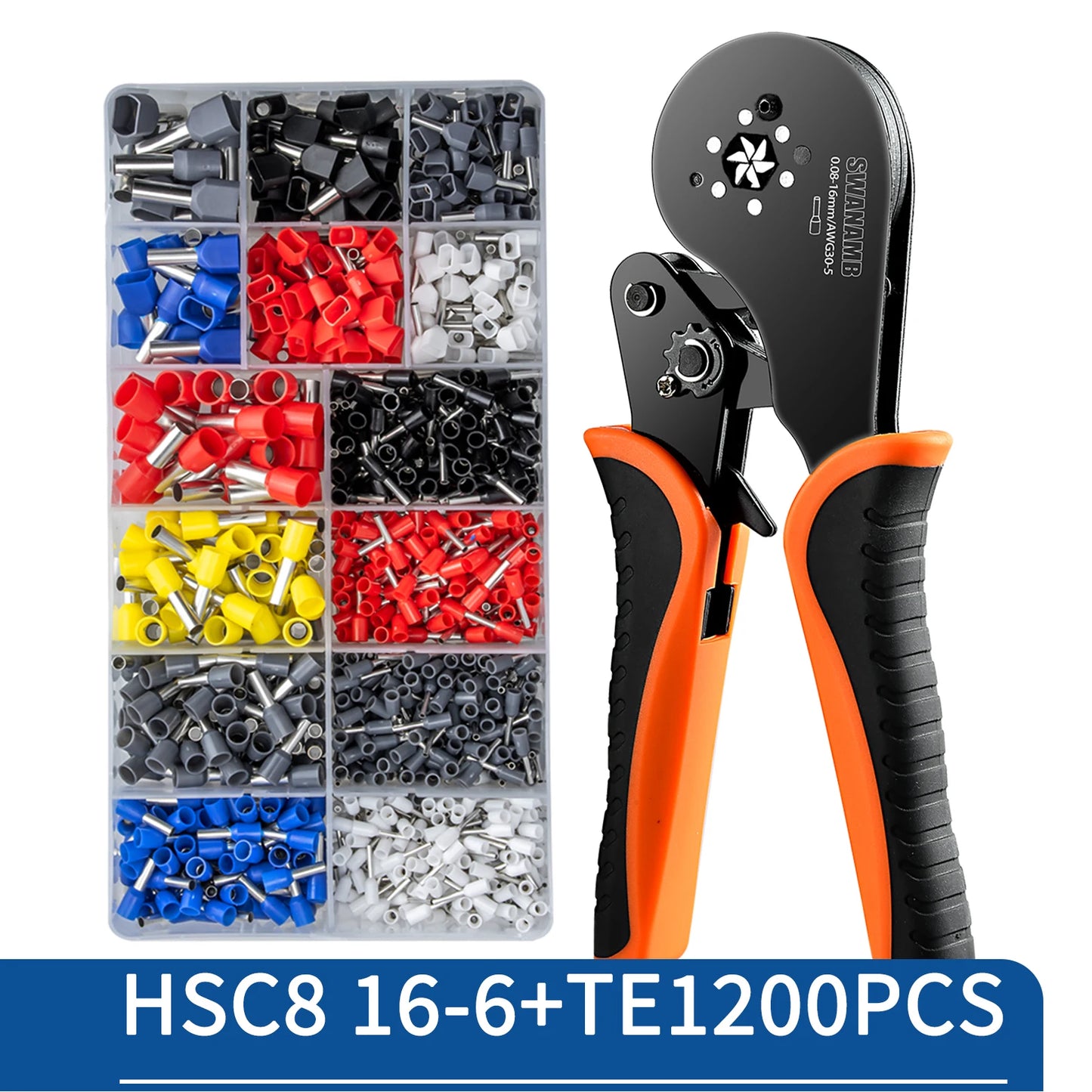Crimping Pliers Ferrule Sleeves Tubular Terminal Tools HSC8 6-4 10-6 16-6 Wire Crimper Household Electrical Sets Terminal - Shoppiline