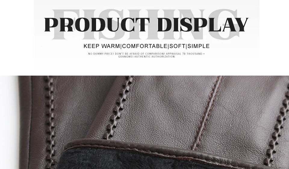 Women's sheepskin gloves winter warm plus velvet short thin touch screen driving color women's leather gloves good quality -2226
