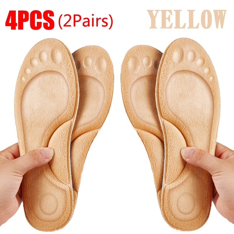 4D Massage Warme Stapel Schuhe Einlegesohlen Superweiche Latex Sportschuheinlagen für Füße Laufen Basketballschuhsohle Fußgewölbestütze Orthopädisch