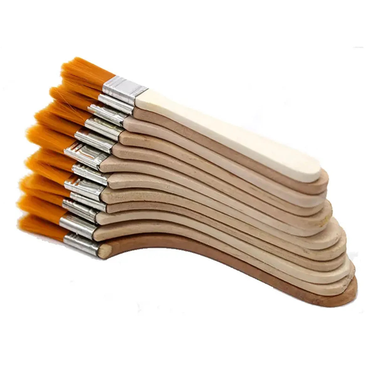 12Pcs Nylon Paint Brush Set Premium Synthetic Bristles for Acrylic Oil Watercolor Painting Essential Art Supplies