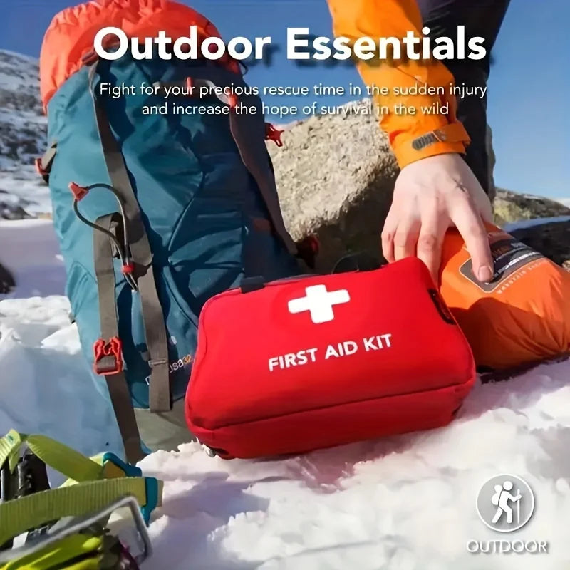 260pcs Deluxe First Aid Kit - Essential Emergency Supplies for Home, Outdoor Adventure and Camping Safety - Shoppiline