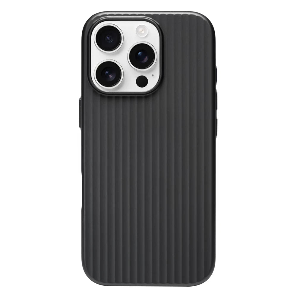 Luxury Stripes Metallic Paint Armor Case For iPhone 17 Air 16 15 14 13 Pro Max Shockproof Camera Protective Slim Matte PC Funda - Shoppiline
