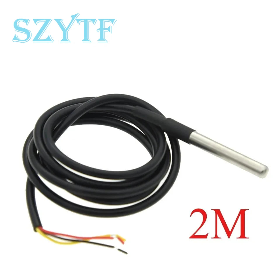 Waterproof DS18B20 thread temperature probe temperature sensor Stainless steel package 1m 2m 3m 5m 18B20 For Arduino