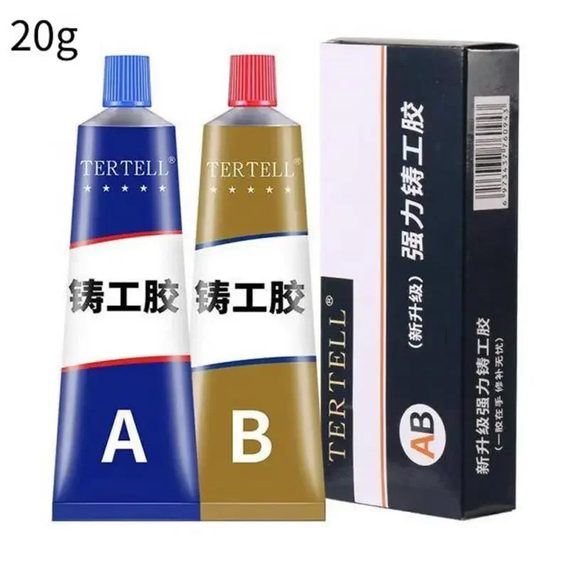 ZEXEF Colle haute température pour métal, réparation de soudure, forte résistance, magique AB, Adhésif Bi-composant pour Plastique et Bois