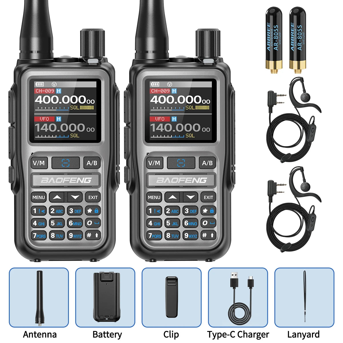 BAOFENG UV-5R Mini Walkie Talkie Multi Band Bluetooth Programming Wireless Copy Frequency 999CH AM FM Long Range Two Way Radio - Shoppiline