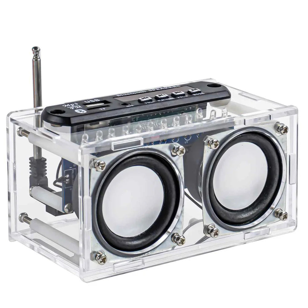 DIY BT Speaker Kit with FM Radio 87.5-108MHZ DIY Soldering Project Practice Solder Assembly U Disk TF Electronic Kit - Shoppiline