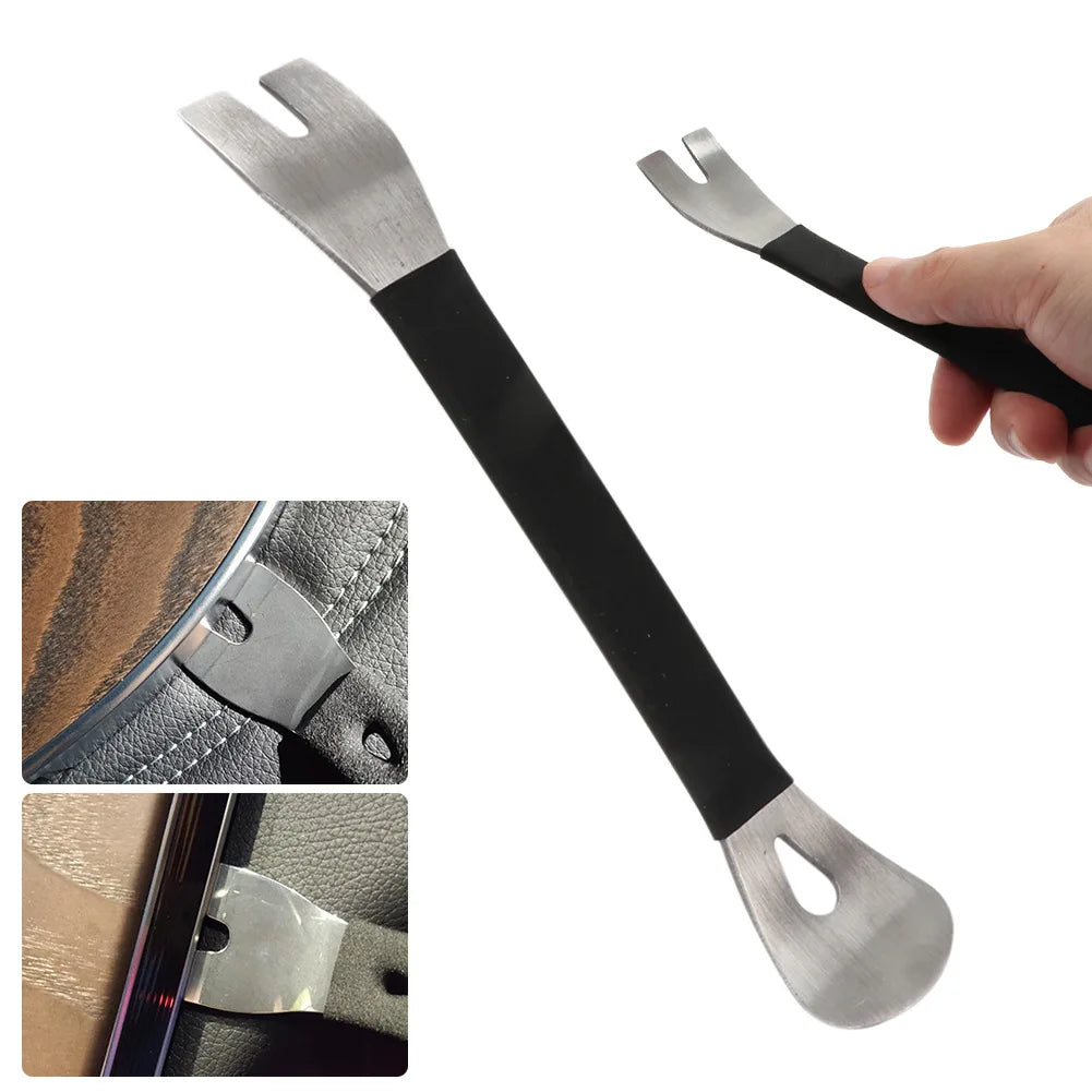 Stainless Steel Car Trim Removal Tool Pry Plate Interior Panel Clip Install Pry Bar