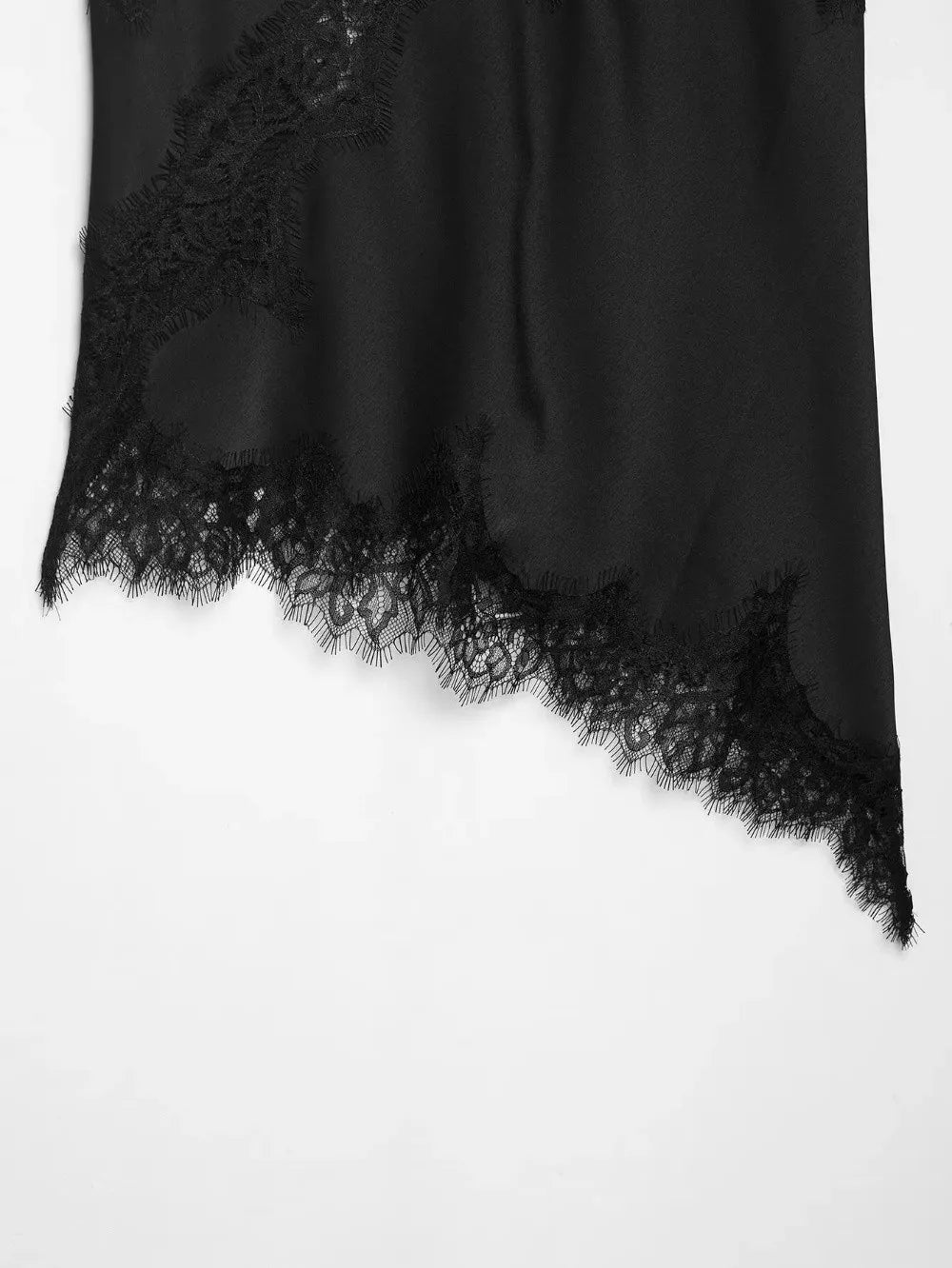 Elegant Asymmetrical Lace Lace Patchwork Top Sleeveless Backless Camisole Tops V Neck Sexy Lace Women tank top Summer Wear