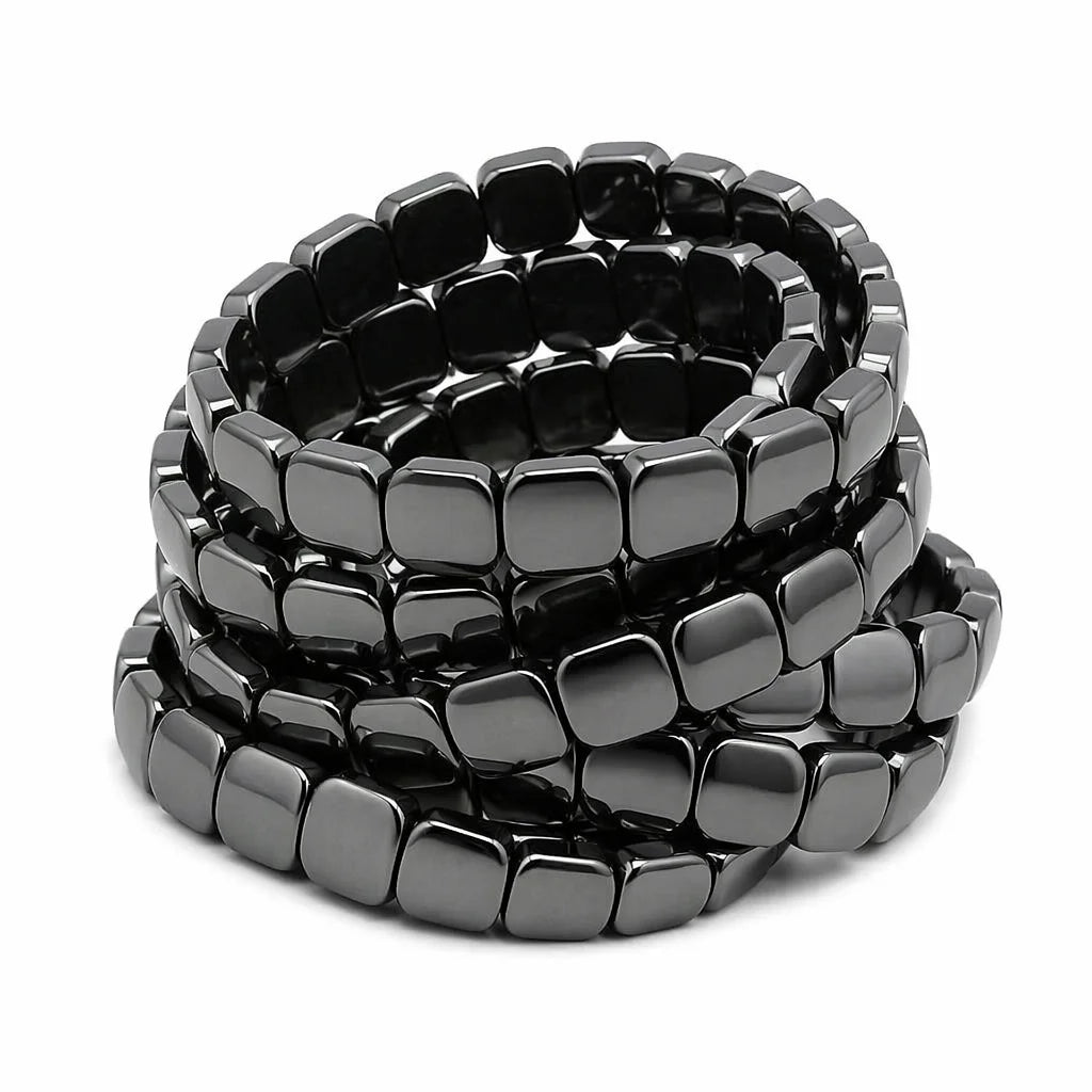 Hematite Bracelet For Men Reclaim Your Edge Confidence Natural Hematite Stone Beaded Stretch Healing Bracelets Gift Jewelry