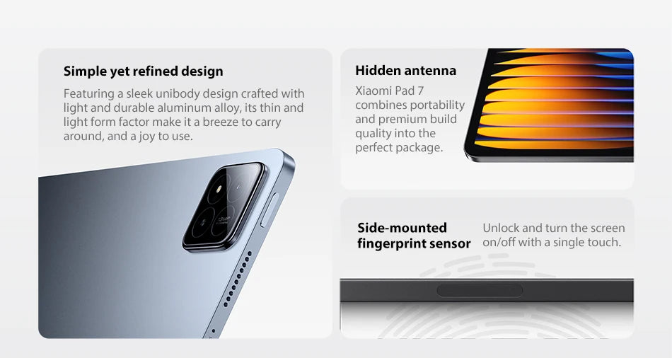 Xiaomi Pad 7 Global Version Mi Tablet Snapdragon 7+ Gen 3 11.2" 3.2K 144Hz Display Adreno GPU 45W Turbo charge 8850mAh
