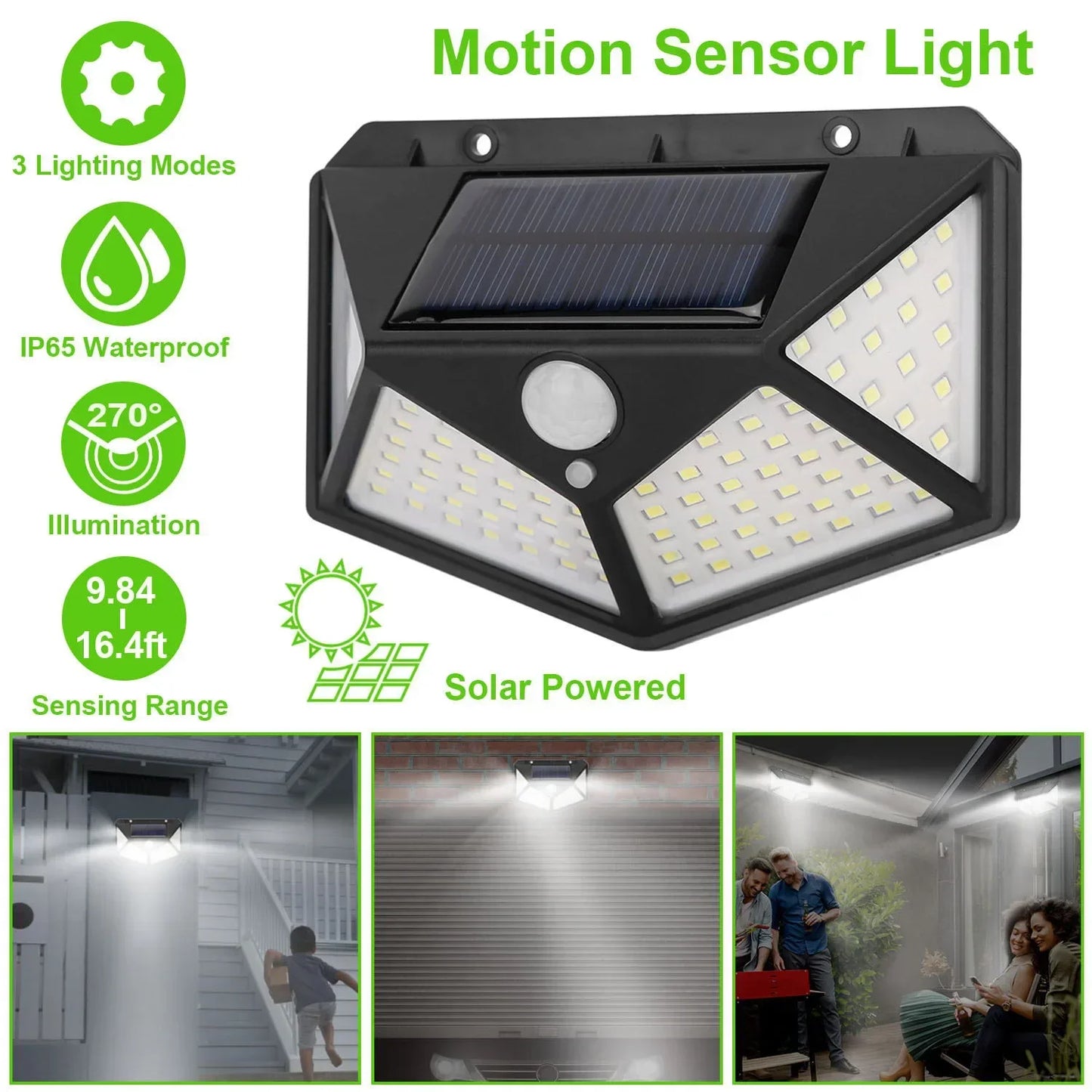 Multifunctional Waterproof Solar LED Spotlight with Motion Sensor for Outdoor Garden Decoration