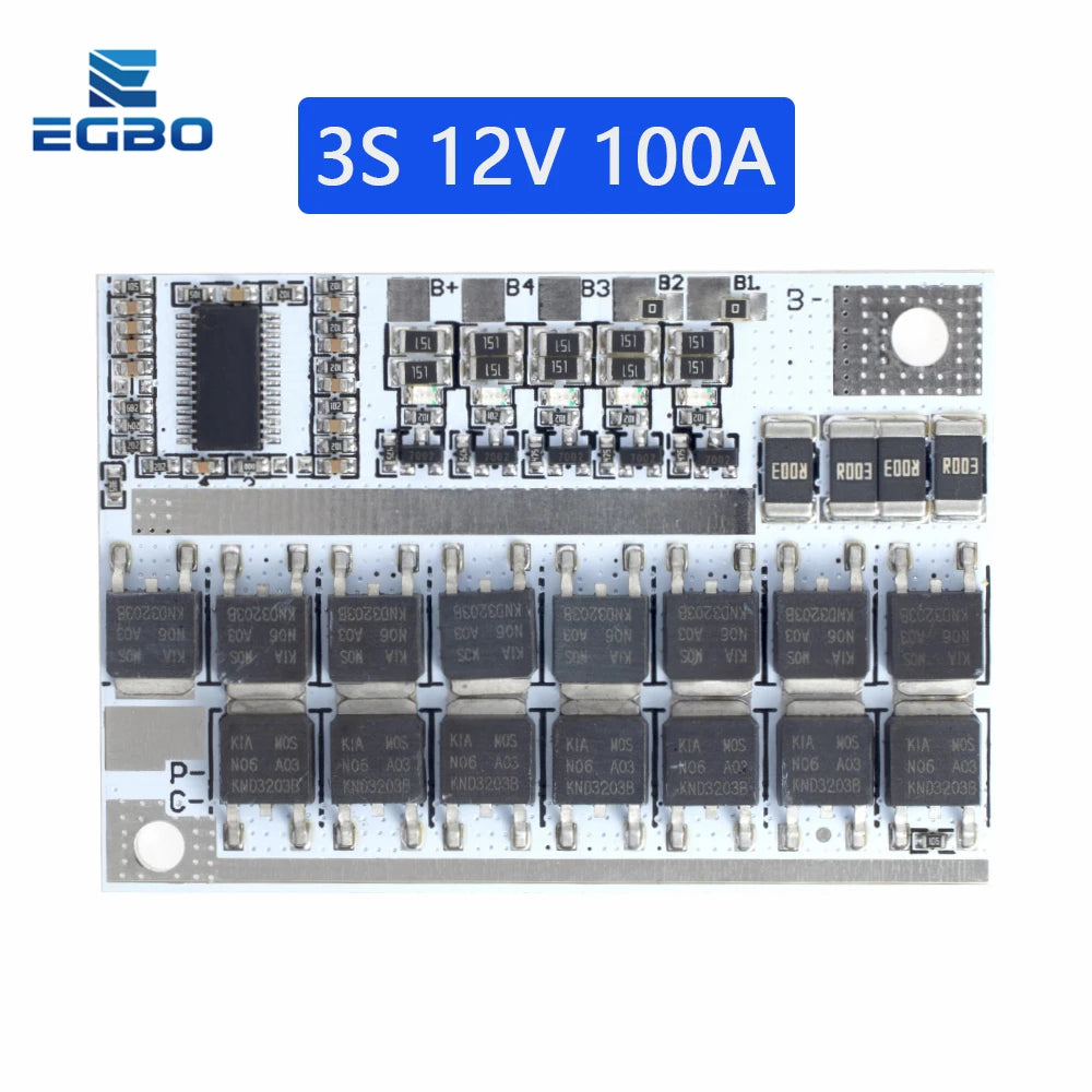 3S/4S/5S Bms 12.6V 16.8V 21V 3.7V 100A Li-ion Lmo Ternary Lithium Battery Protection Circuit Board Li-polymer Balance Charging