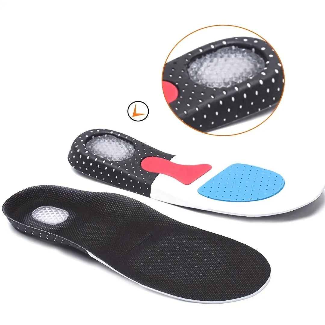 Paar Unisex Sport-Einlegesohlen Schweißabsorbierend Luftkissen Weiche Sohle Bequem für Basketball und Arbeit