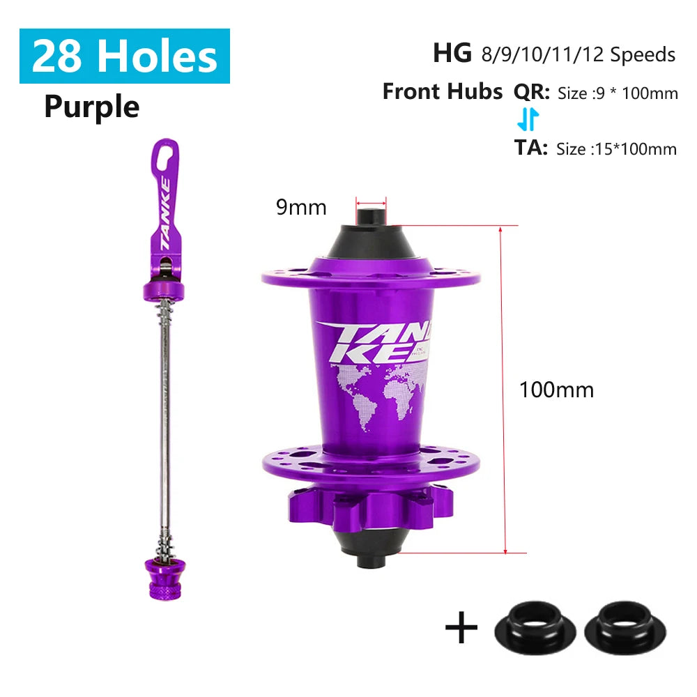 TANKE MTB 120 Click Hub 6 Bearing Bike Front Rear 28 32 36 Holes Disc Brake QR Bicycle mass thunder Noisy Cube 6 Pawl Hubs TH390