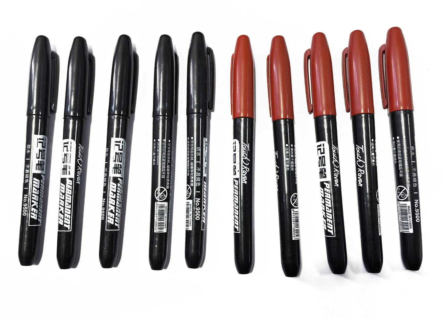 6 PCS Permanent Marker Pen Manga Drawing Markers Black Blue Red Waterproof Ink Sketch Pens Stationery Art School Supplies - Shoppiline