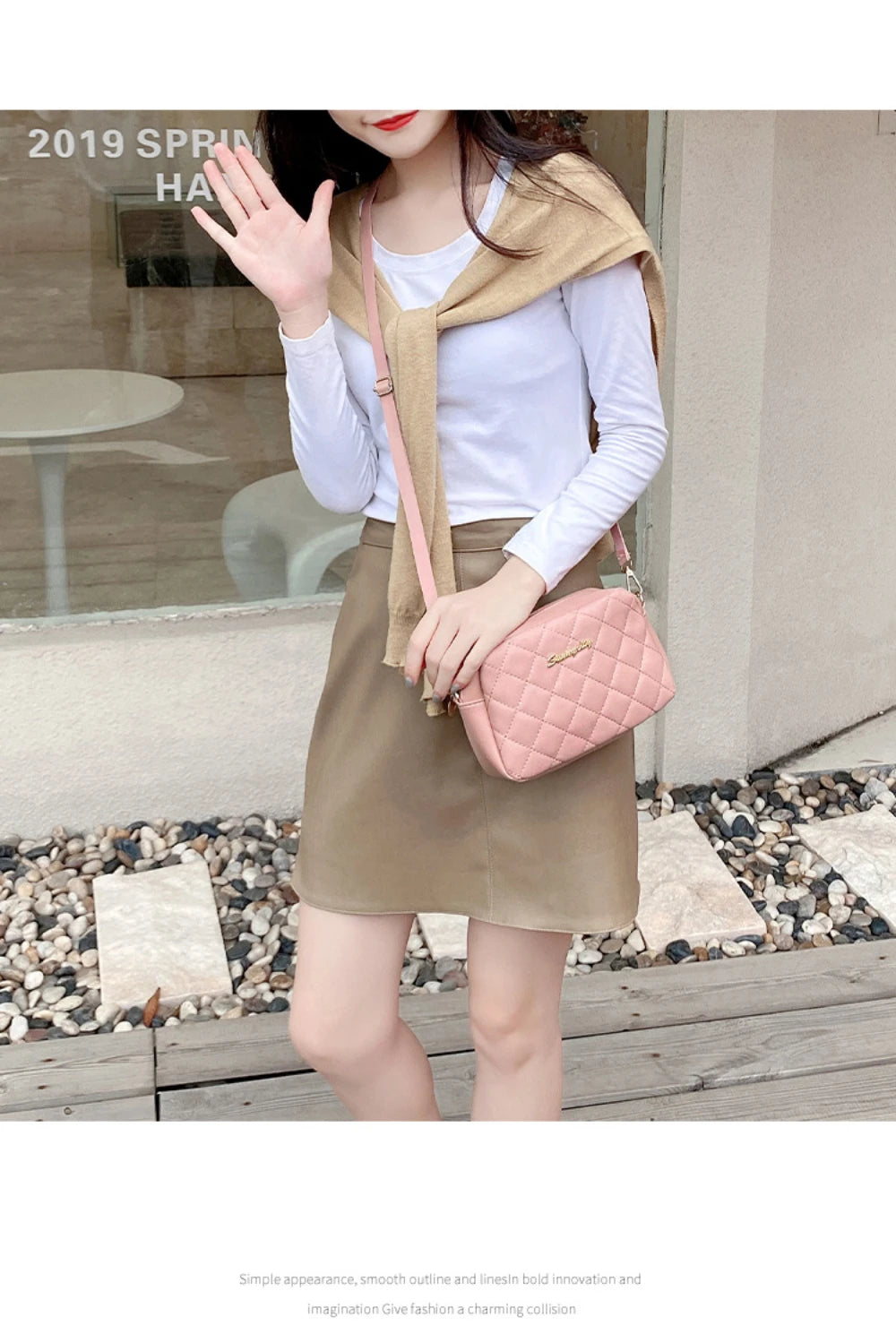 2024 Quaste Kleine Umhängetasche für Damen Trend Lingge Stickerei Kamera Damen Umhängetasche Mode Kette Damen Crossbody Taschen