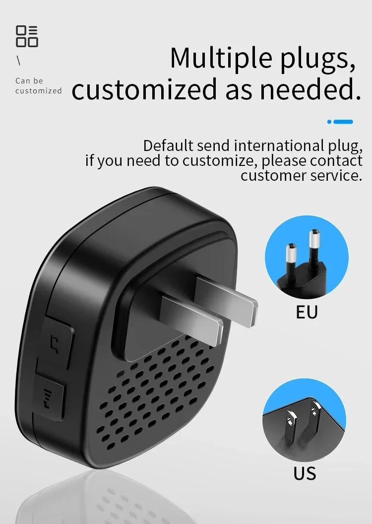 Wireless Doorbell Intelligent Welcome Door Bell 300M/984 FT Remote 60 Songs Melodies Home Smart Doorbell US EU Plug Optional