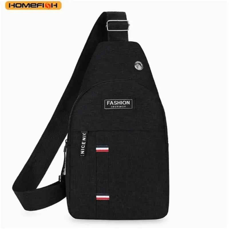HOMEFISH Chest Bag Men's One Shoulder Crossbody Bag Large Capacity Outdoor Sports And Leisure Fashion Small Shoulder Bag Large