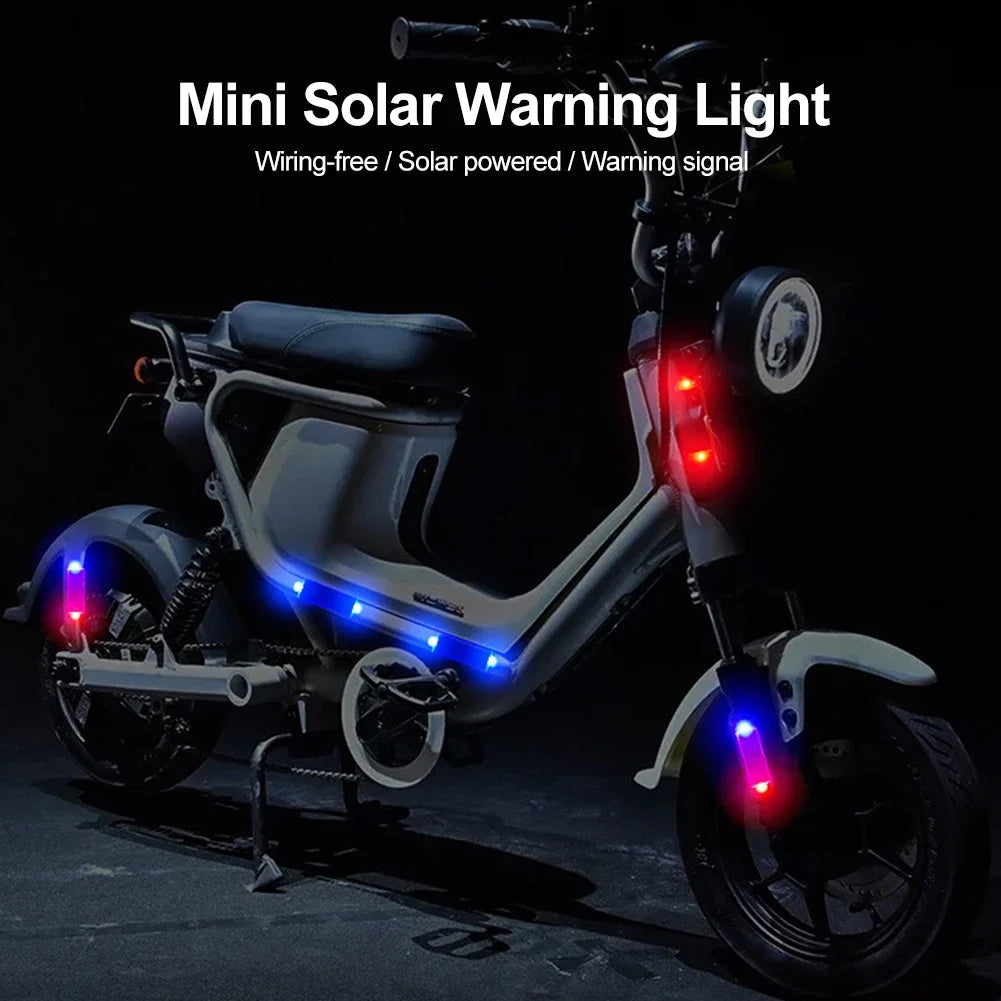 Mini LED Solar Power Car Warning Light Night Security Simulated Alarm Wireless Anti-Theft Caution Lamp Flashing Dummy Alarm Lamp