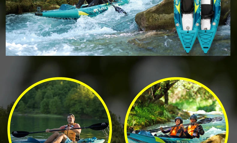 AQUA MARINA STEAM inflatable Kayak Boat 10'3"/13'6"  Drifting Inflatable Paddle Board Canoeing 1 2 Person Raft Rubber Boat PVC