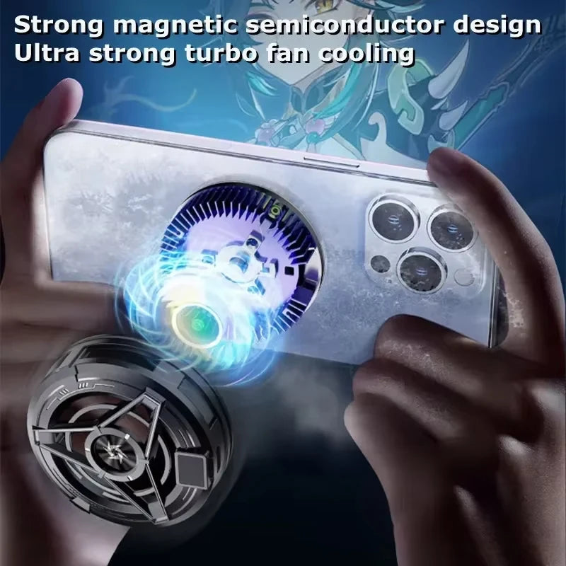 SL17 Magnetic Phones Cooler Back-Clip 2 in 1 Game Cooler Semiconductor Fast Phone Cooling Fan for IOS Android Phone - Shoppiline
