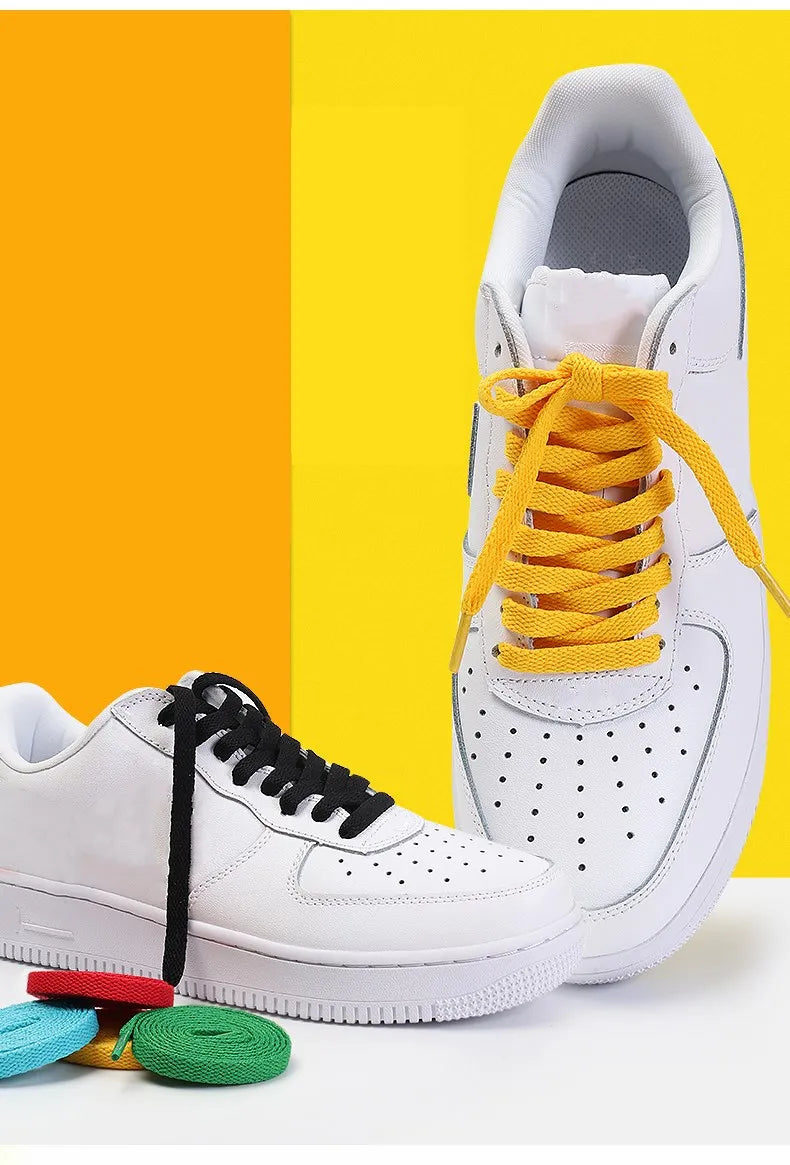 1Paar flache Schnürsenkel, klassische Qualität, Seilschnürsenkel, einfarbig, lässige Turnschuhe, Schnürsenkel, Schuhzubehör 100/120/140/160/180CM