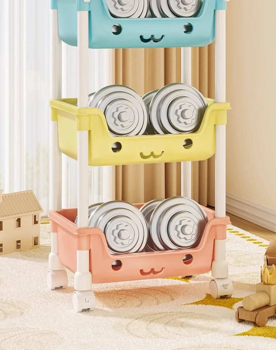 Toy Storage Trolley Bookshelf Snack Rack For Children Storage Organizer Bathroom Accessories Closet Organizer Kitchen Storage - Shoppiline