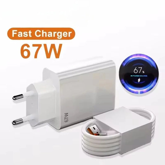 6A USB To Type C Data Cable 67W USB Fast Charger Power Adapter For Xiaomi 14 15 17 Mi 11Pro MIX Fold 12 Ultra Redmi note11 pro